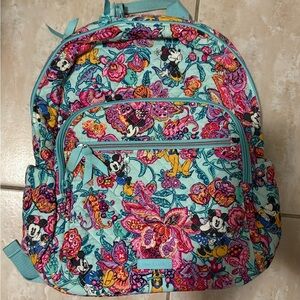 Vera Bradley Disney Mickey Mouse Friends Colorful Garden Iconic Campus Backpack